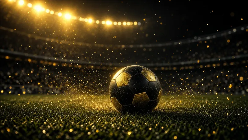 Bola sepak di bawah lampu stadium